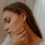 10k Solid Gold Huggie Hoops - - Earrings - Ofina