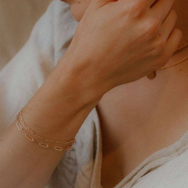 Oval Link Chain Bracelet - - Bracelets - Ofina