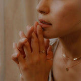 10k Solid Gold CZ Circle Ring -  - Rings - Ofina