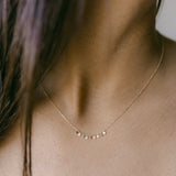 14k Solid Gold Tiny Multi-Disc Necklace - - Necklaces - Ofina
