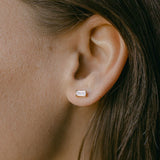 Emerald CZ Prong Studs - - Earrings - Ofina