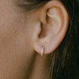 SALE - Tiny CZ Huggie Studs - - Earrings - Ofina