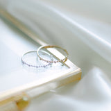 14k Solid Gold Champagne Diamond Ring - - Rings - Ofina