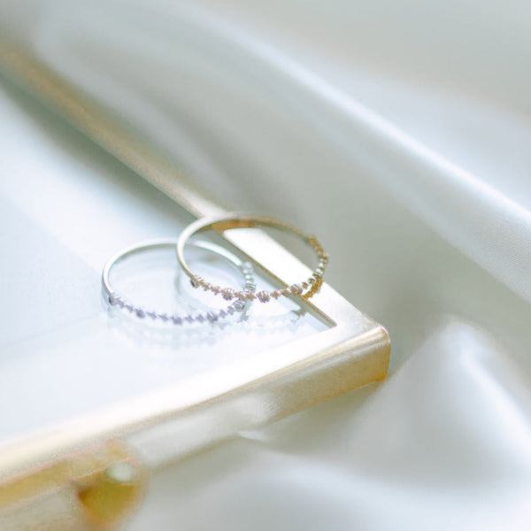 14k Solid Gold Champagne Diamond Ring - - Rings - Ofina