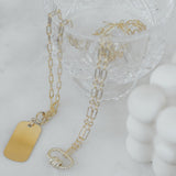 SALE - Medium Dog Tag Necklace w/ Toggle Clasp - - Necklaces - Ofina