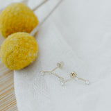 10k Solid Gold Triple CZ Constellation Studs - - Earrings - Ofina