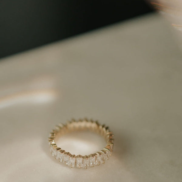 CZ Multi-Baguette Eternity Band Ring - - Rings - Ofina