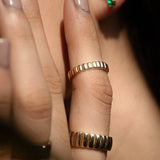 Thick Ribbed Ring - - Rings - Ofina