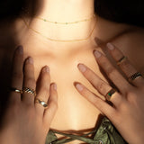 Tiny Multi-Emerald Choker - - Necklaces - Ofina