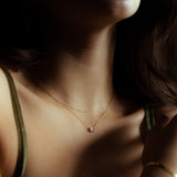 10k Solid Clear CZ Horizontal Emerald Necklace - - Necklaces - Ofina