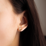 10k Solid Gold Butterfly Studs - - Earrings - Ofina