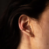 10k Solid Gold Smooth & Twisted Double Middle Ear Cuff - - Earrings - Ofina