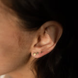 10k Solid Gold Circle Studs - - Earrings - Ofina