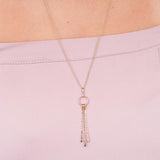 Triple Fringe Long Necklace - - Necklaces - Ofina