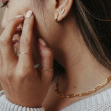 10k Solid Gold Bold Huggies - - Earrings - Ofina