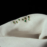 Tri-CZ Prong Studs - - Earrings - Ofina