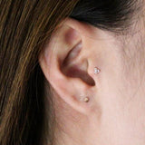 Tiny Square Studs - - Earrings - Ofina