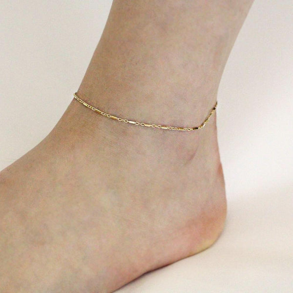 Flat Multi Bar Anklet - - - Ofina