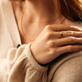 Bold Hammered Band Ring - - Rings - Ofina