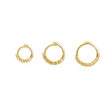 10k Solid Gold Prong CZ Huggie - - Earrings - Ofina