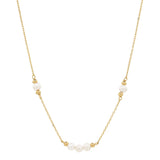 SALE - 14k Solid Gold Multi-Pearl Necklace - - Necklaces - Ofina