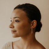 Thick Triple Paperclip Studs - - Earrings - Ofina