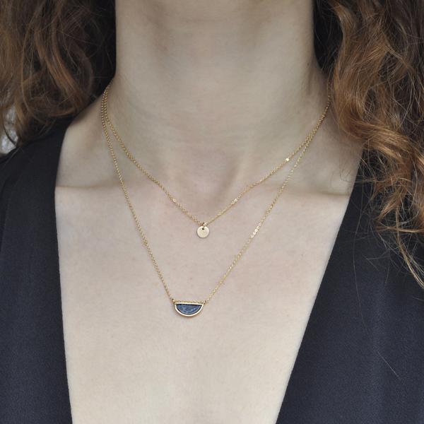 Single Disc Necklace - - Necklaces - Ofina