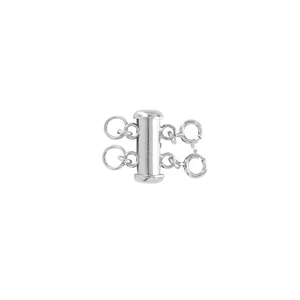 Tube No Tangle Clasp - Silver / Double - Necklaces - Ofina