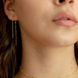 Bar & Chain Drop Earrings - - Earrings - Ofina