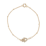 Khamsa Bracelet - Gold - Bracelets - Ofina