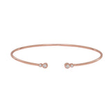 Double CZ Cuff - Rosegold - Bracelets - Ofina