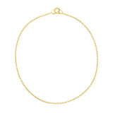 14k Solid Gold Thin Chain Bracelet - - Bracelets - Ofina