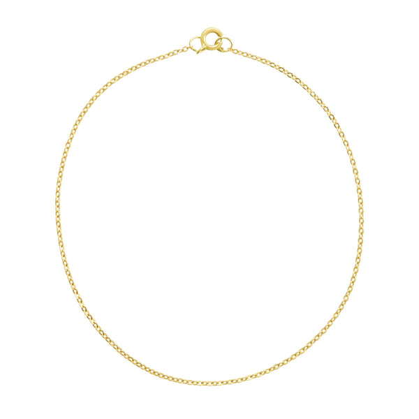 14k Solid Gold Thin Chain Bracelet - - Bracelets - Ofina