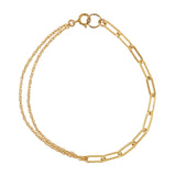 Split Oval / Rope Chain Bracelet - - Bracelets - Ofina