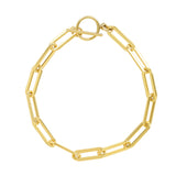 Thick Paperclip Toggle Bracelet - - Bracelets - Ofina