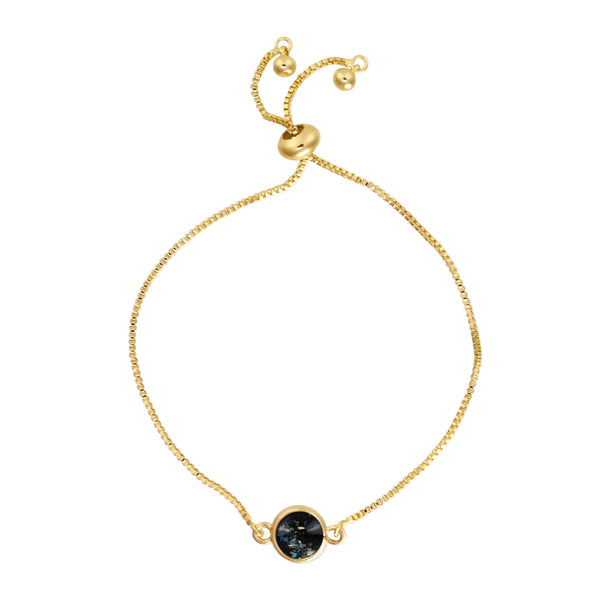 Round Black Resin Adjustable Bracelet - - Bracelets - Ofina