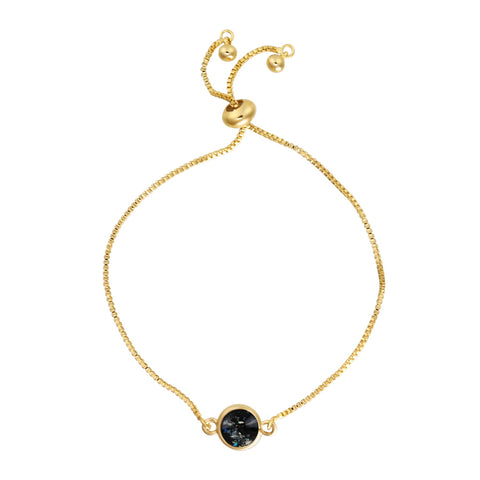 Round Black Resin Adjustable Bracelet - - Bracelets - Ofina