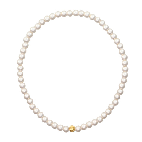 Single Pearl Stretchy Bracelet - - Bracelets - Ofina