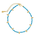 Turquoise & Beaded Nugget Bracelet - - Bracelets - Ofina