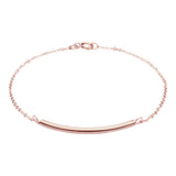 SALE - Curved Tube Bracelet - Rosegold - Bracelets - Ofina