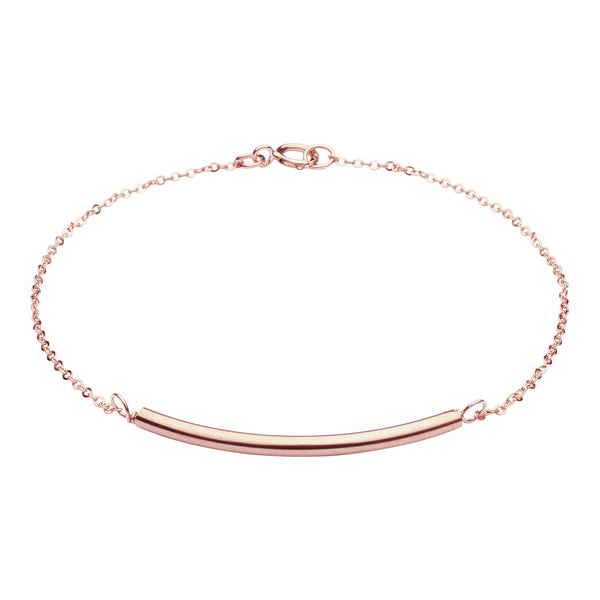 SALE - Curved Tube Bracelet - Rosegold - Bracelets - Ofina