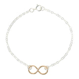 Infinity Bracelet on Regular Chain - Gold Infinity l Silver Chain - Bracelets - Ofina