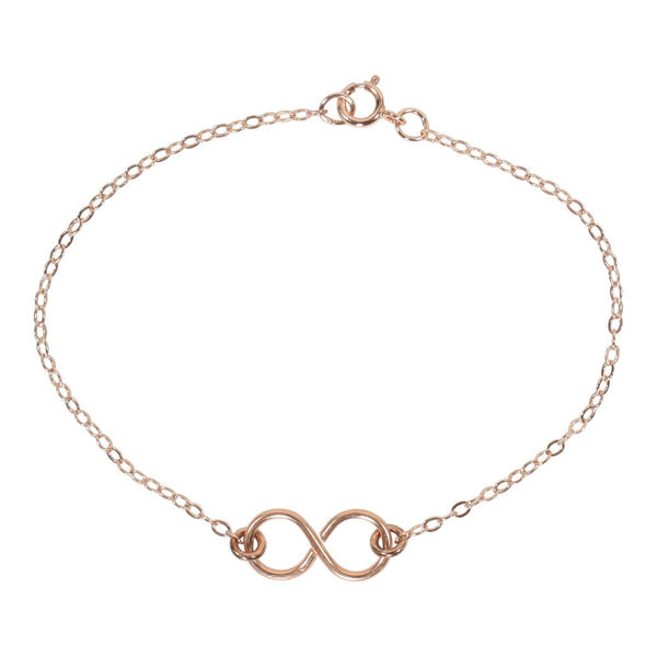 Infinity Bracelet on Regular Chain - Rose Gold - Bracelets - Ofina