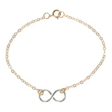 Infinity Bracelet on Regular Chain - Silver Infinity l Gold Chain - Bracelets - Ofina
