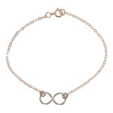 Infinity Bracelet on Regular Chain - Silver Infinity l Rose Gold Chain - Bracelets - Ofina