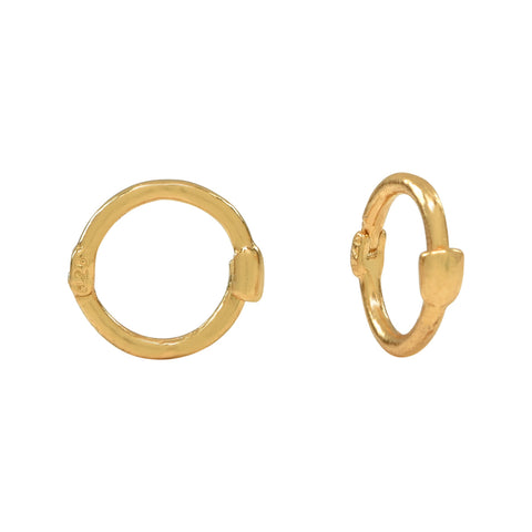 Thin Smooth Huggies - Gold - Earrings - Ofina