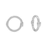 Thin Smooth Huggies - Silver - Earrings - Ofina