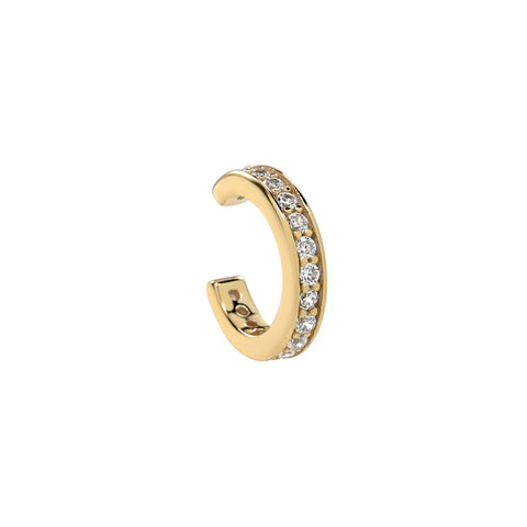 CZ Channel Ear Cuff - Gold - Earrings - Ofina