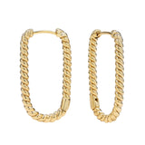 SALE - Twisted Oval Hoops - - Earrings - Ofina