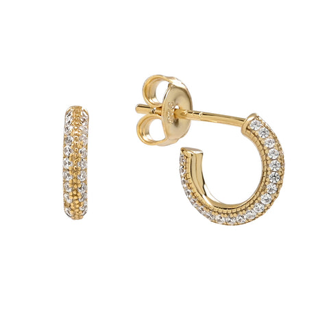SALE - Tiny CZ Huggie Studs - - Earrings - Ofina